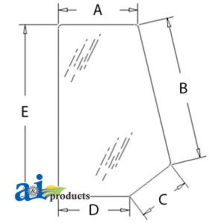 A & I PRODUCTS Glass, Rear, Side (RH/LH) 48.5" x35.5" x2" A-85801628